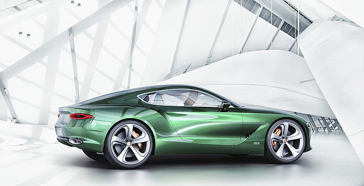 coupe, luxury car, hybrid, green, SPEED 6, Bentley EXP 10, HD wallpaper