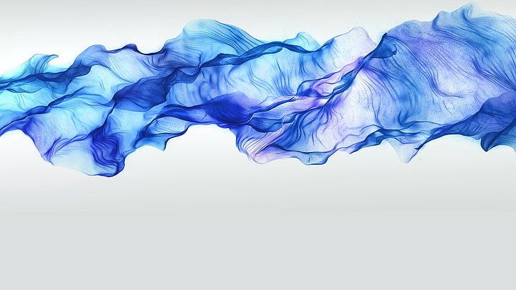 blue smoke illustration, abstract, black, backgrounds, shape, HD wallpaper