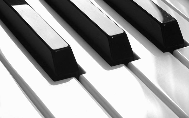 HD wallpaper: Piano keys, black and white piano keyboard, music, 2560x1600  | Wallpaper Flare