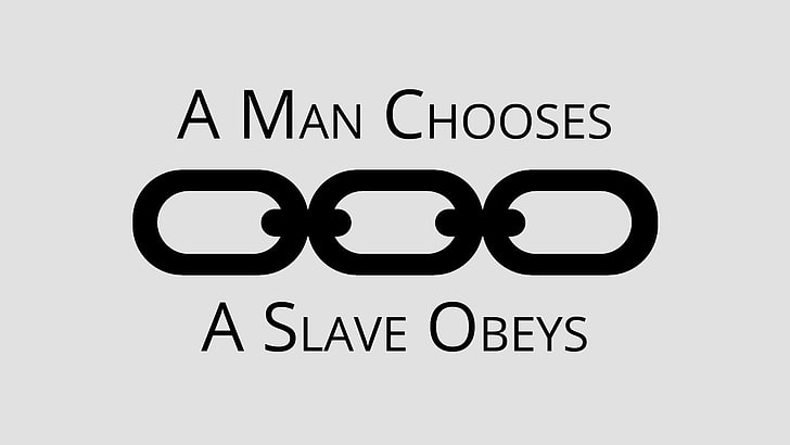 a man chooses a slave obeys text, BioShock, Andrew Ryan, western script