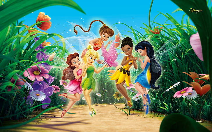 Furry Porn Tinkerbell And Friend - HD wallpaper: Fairies of the spring, tinker bell from peterfan illustration  with friends | Wallpaper Flare