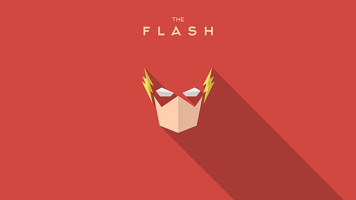 The Flash vector art, red, superhero, no people, star shape, text