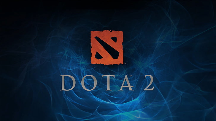 Dota 2 logo, art, 2014, backgrounds, glowing, abstract, sign, HD wallpaper