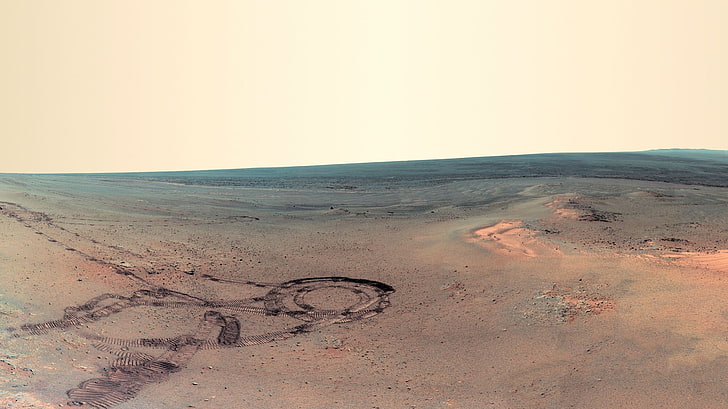 science, Mars, Curiosity, land, copy space, sky, sand, nature, HD wallpaper