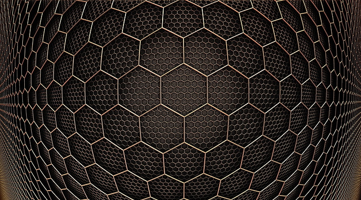 Hexagons inside Hexagons, Aero, Patterns, Metal, Texture, Steel, HD wallpaper