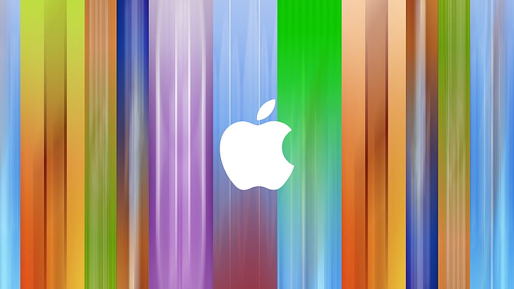 Apple logo, mac, wwdc, iphone5, multi colored, creativity, no people, HD wallpaper