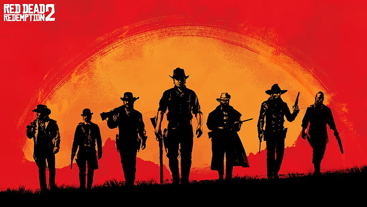 Red Dead Redemption, gamers, video games, sunset, sunrise, western, HD wallpaper