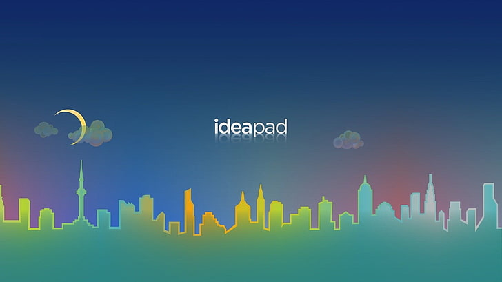 Lenovo, ideapad, sky, diagram, communication, blue, nature HD wallpaper