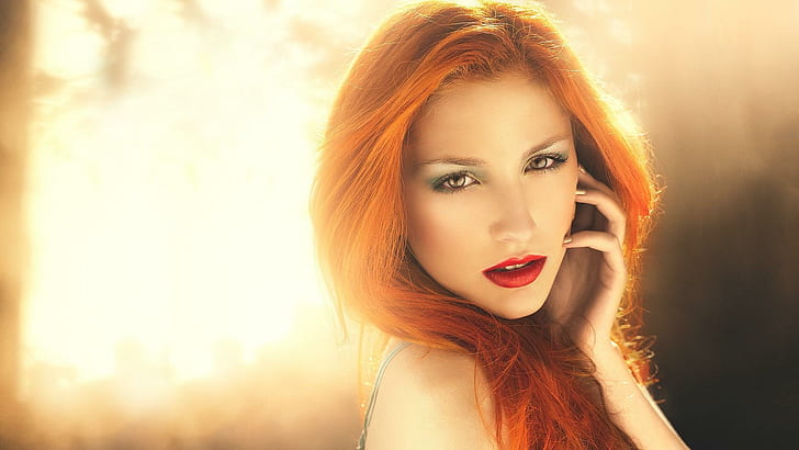 Redhead Girl Glamour, HD wallpaper