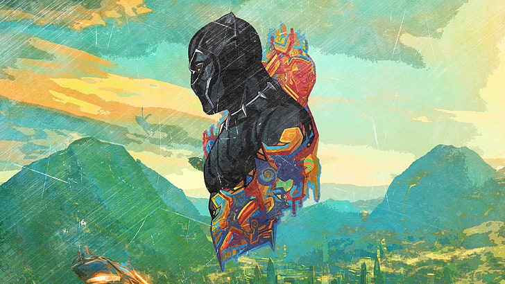 Marvel Black Panther wallpaper, Marvel Comics, Wakanda, artwork, HD wallpaper