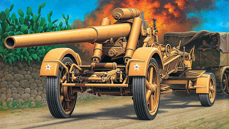 brown vehicle illustration, figure, truck, the Germans, The Wehrmacht, HD wallpaper