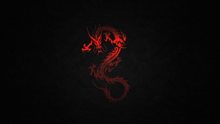 dragon chinese dragon, red, no people, black background, close-up, HD wallpaper