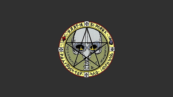 round yellow and black with star logo, Sandman, Morpheus, sigils, HD wallpaper