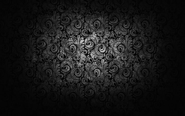abstract, black, monochrome, pattern, HD wallpaper