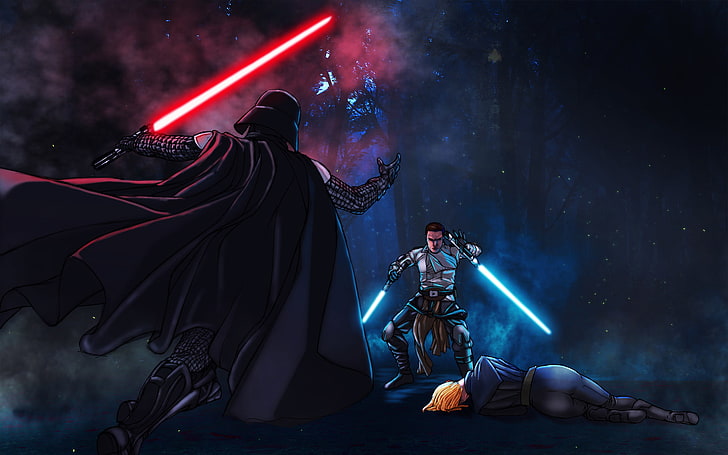 Star Wars digital wallpaper, Darth Vader, Galen Marek, Starkiller