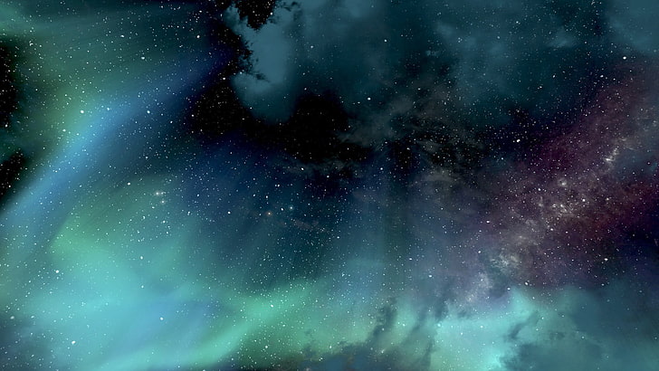 sky, star, space, light, sun, clouds, atmosphere, night, astrology, HD wallpaper
