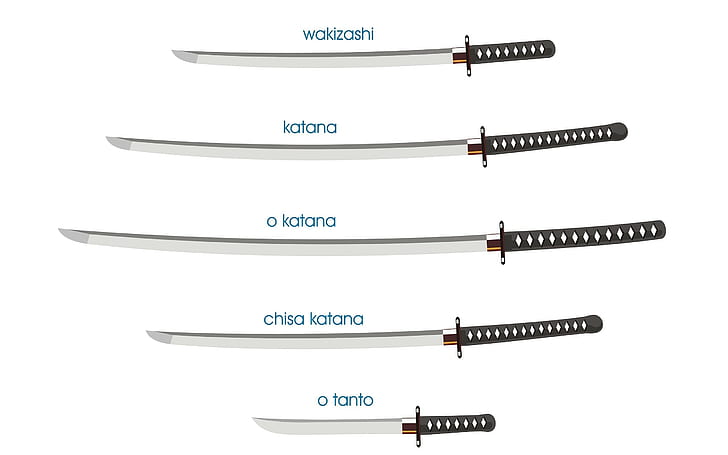 background, Infographics, Katana, minimalistic, swords, Tanto, HD wallpaper