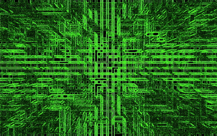 black and green digital wallpaper, grid, background, light, bright, HD wallpaper
