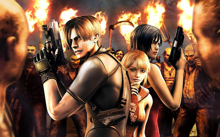 guns resident evil leon ashley graham leon s kennedy 1280x800  Video Games Resident Evil HD Art, HD wallpaper