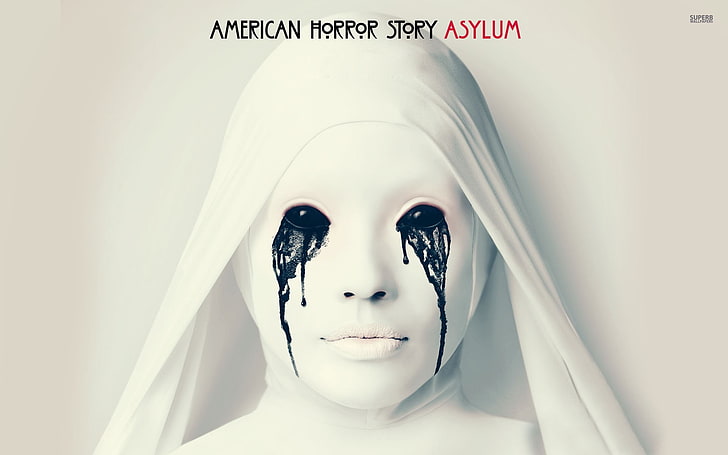 American Horror Story Asylum poster, tv series, indoors, one person, HD wallpaper