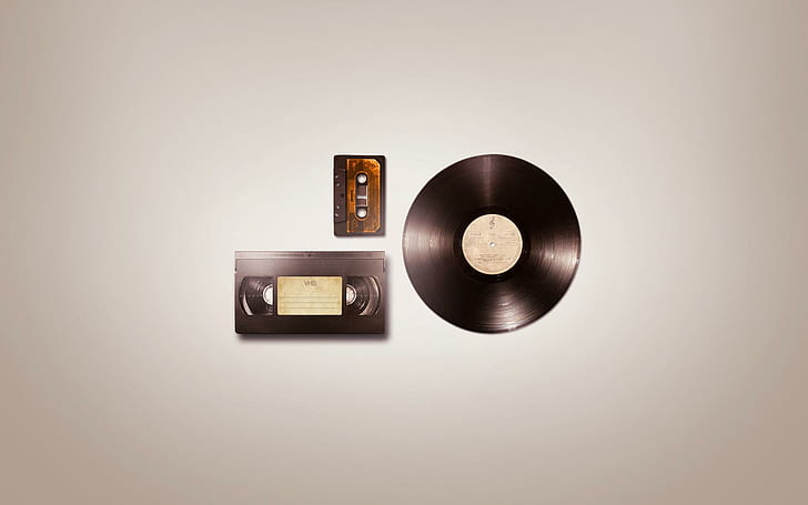 minimalism, record, audio, magazine, minimal s, Audio VHS, video, HD wallpaper