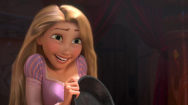Tangle movie still, Tangled, portrait, one person, smiling, blond hair, HD wallpaper