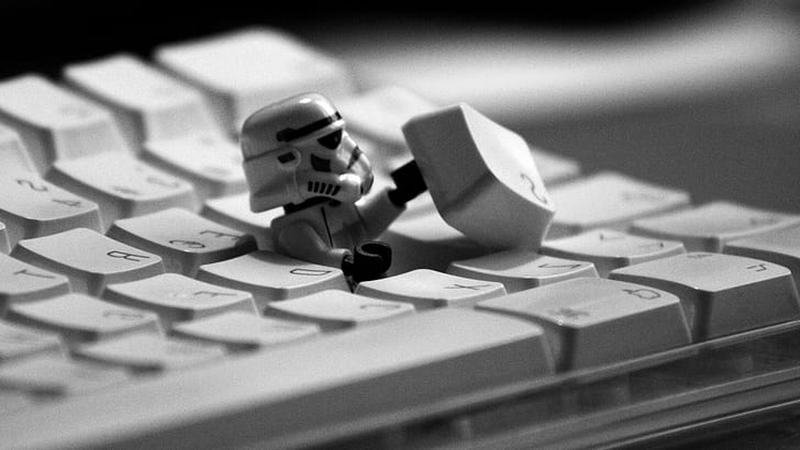 Hd Wallpaper Lego Star Wars Stormtrooper Humor White Computer Keyboard Wallpaper Flare