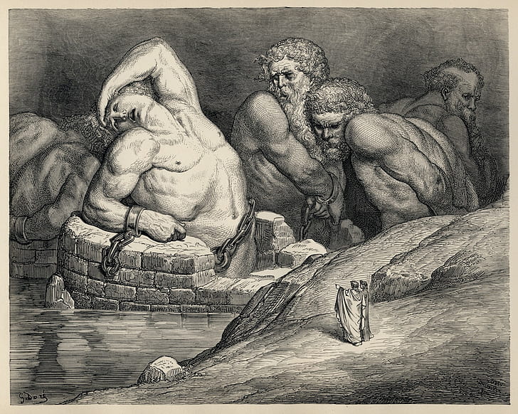 artwork, Dante Alighieris Inferno, Greek Mythology, gustave dore