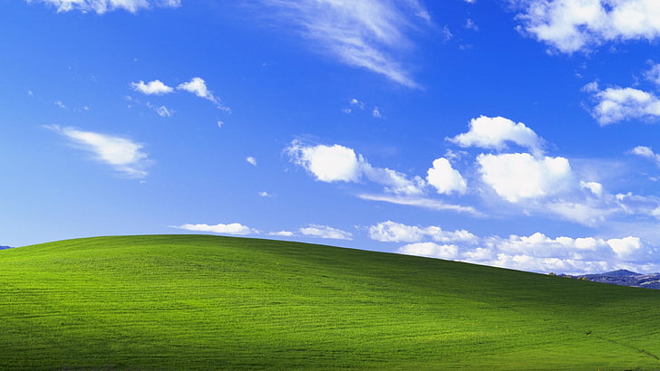 HD wallpaper: landscape photography of green field under blue sky, Windows  XP | Wallpaper Flare