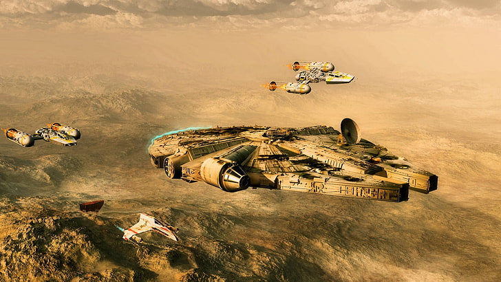HD wallpaper: Star Wars, Millennium Falcon, Y-Wing, transportation, mode of  transportation | Wallpaper Flare