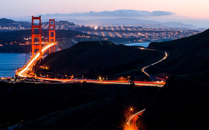 Golden Bridge, San Francisco, Golden Gate Bridge, cityscape, building