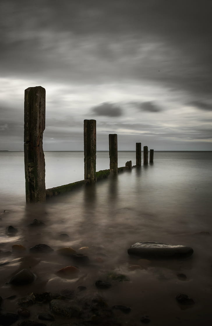 landscape photography of sea under gray cloudy sky, Storm, Piercer