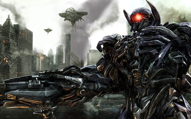 Transformers 3 Shockwave, black robot illustration
