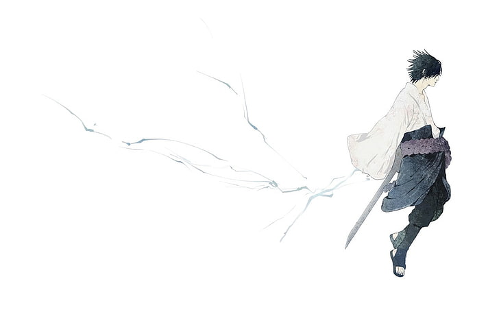 uchiha sasuke naruto shippuden blade pixiv anime boys chidori white background 1280x800 wallpape Anime Naruto HD Art