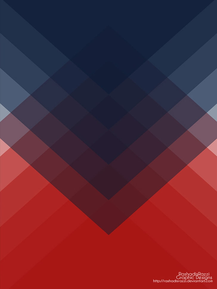 HD wallpaper: blue and red abstract wallpaper, minimalism, backgrounds ...