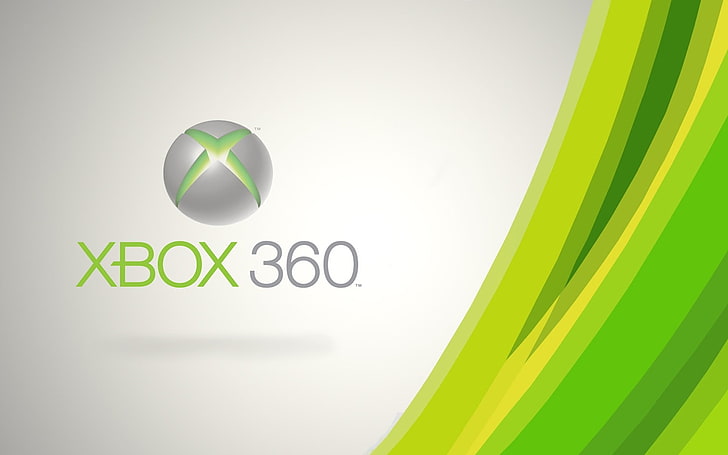 Xbox 360 logo, technology, no people, sphere, studio shot, green color, HD wallpaper