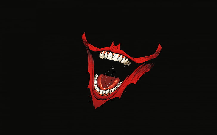 person's mouth illustration, anime, DC Comics, Batman, Joker, HD wallpaper