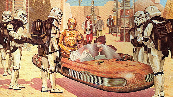 Star Wars, Star Wars Episode IV: A New Hope, C-3PO, Stormtrooper, HD wallpaper