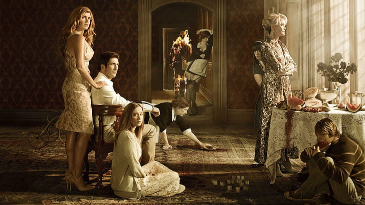 American Horror Story, people in room painting, tv shows, 1920x1080