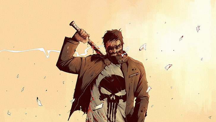 The Punisher digital wallpaper, Marvel Comics, Frank Castle, one person