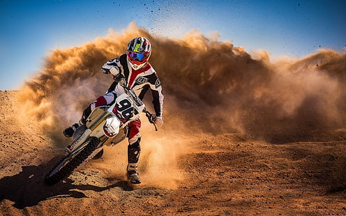 HD wallpaper: Motocross Racing, motocross dirt bike with motocross rider  photo | Wallpaper Flare