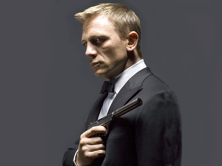 007, actor, agent, bond, craig, daniel, gun, james, males, men, HD wallpaper