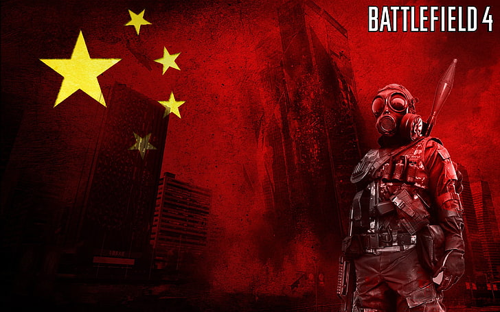 Battlefield 4 wallpaper, China, video games, red, people, work helmet