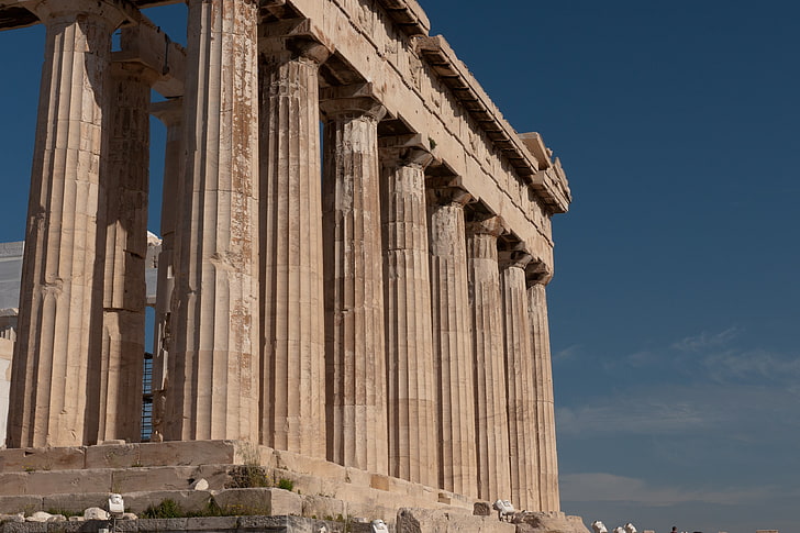 architecture, building, Greece, Greek, ancient, architectural column, HD wallpaper