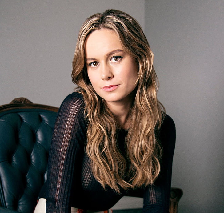 Brie Larson, actress, women, portrait, looking at camera, one person