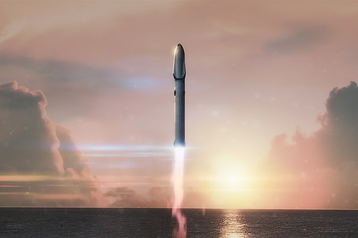 BFR, SpaceX, Big Falcon Rocket, HD wallpaper