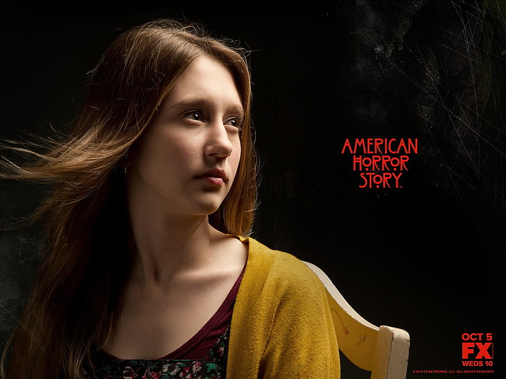 American Horror Story poster, Taissa Farmiga, one person, headshot