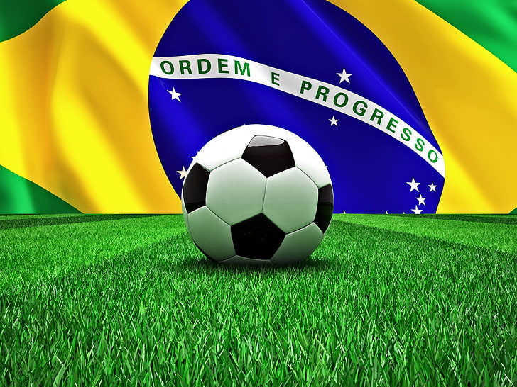 football, the ball, Brazil, flag, World Cup, Brasil, FIFA, 2014