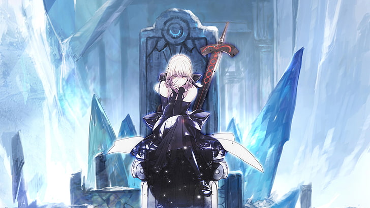 Hd Wallpaper Saber Alter Wallpaper Anime Anime Girls Fate Stay Night Throne Wallpaper Flare
