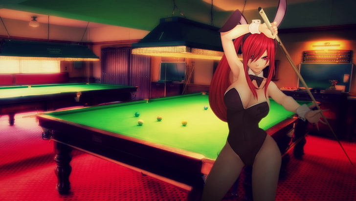 728px x 410px - HD wallpaper: anime, women, pool table, leisure activity, one person, pool  - cue sport | Wallpaper Flare